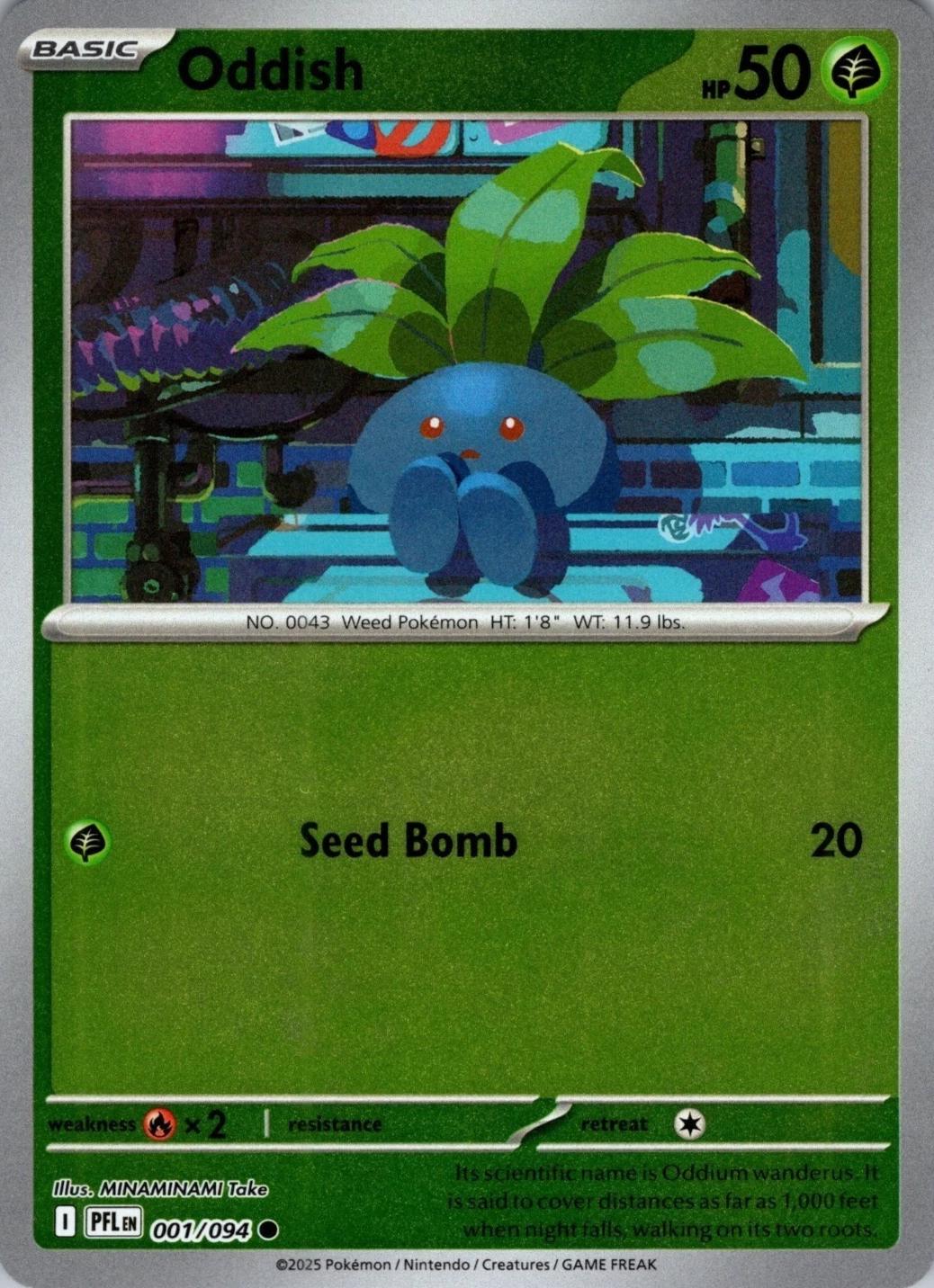 Phantasmal Flames Oddish [Reverse Holo] Pokémon card